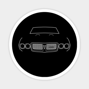 1969 vintage Pontiac Firebird outline graphic (white) Magnet